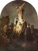 Rembrandt van rijn The Deposition. oil